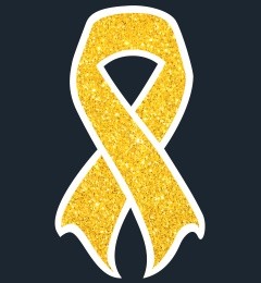 Wear a gold ribbon to support Childhood Cancer Awareness Month