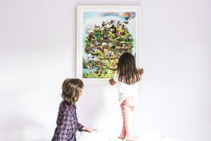 The Life Tree is a personalised picture which can feature your child's name